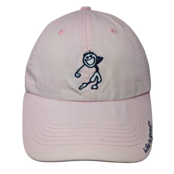Golfer Jake Slideback Hat Pink One Size Adjustable Outdoor Life Is Good - Picture 1 of 9